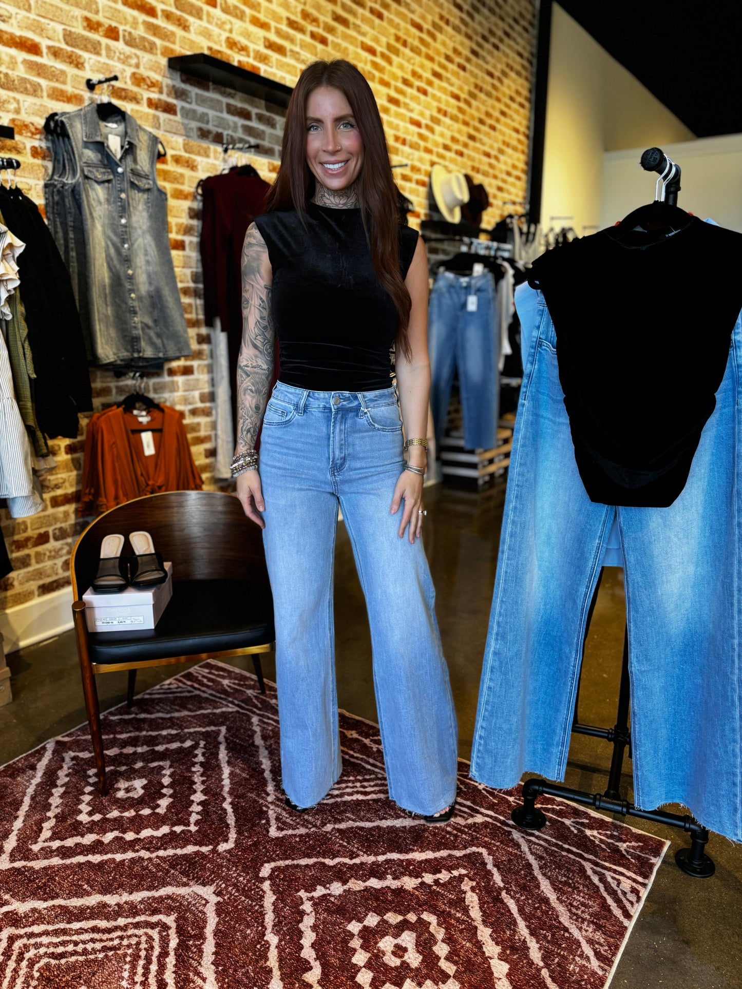 Tiffany High Rise Wide Leg Jeans